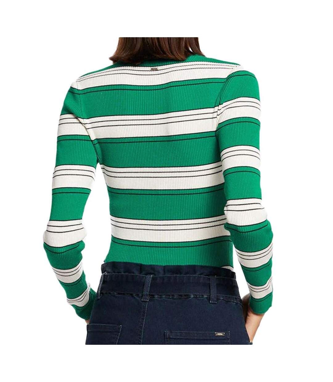 Pull Vert à rayures Femme Morgan Minou - M