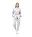 Sweat Court À Capuche Milwalk Femme Gris Chiné Crosshatch-1