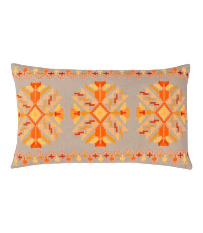 Kalina embroidered cushion cover 35cm x 60cm orange Furn