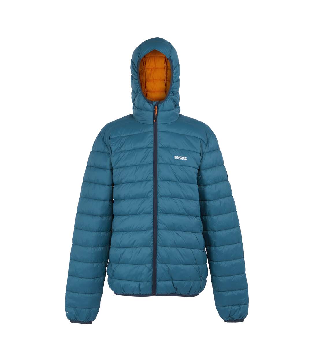 Mens marizion baffled hooded padded jacket moroccan blue/fox Regatta