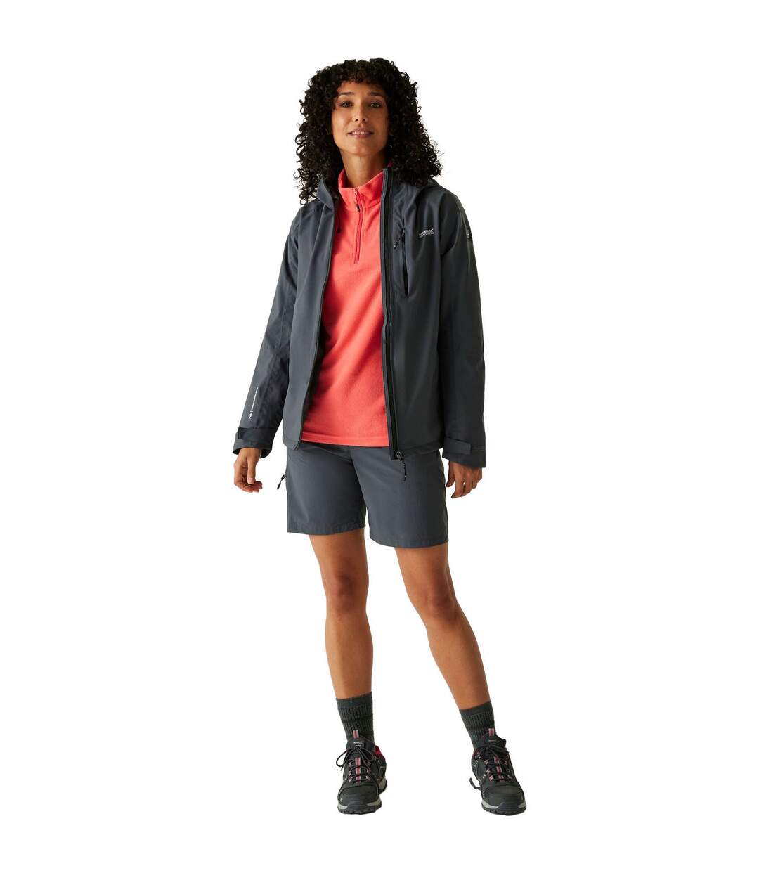 Womens/ladies Birchdale Ii Waterproof Jacket Black Seal Grey Regatta-2
