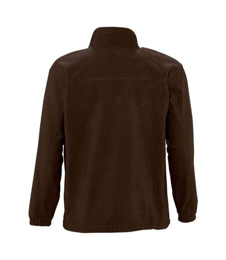 Unisex Adult North Fleece Jacket Dark Chocolate SOLS