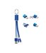 Rizo keyring charging cable one size royal blue MidOcean-1