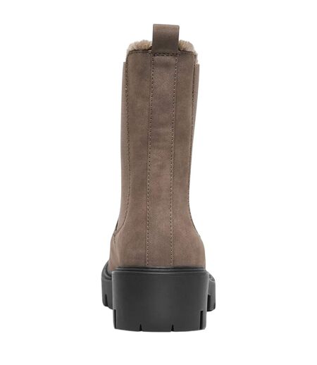 Womens/ladies Betty-9 Calf Boots Brown Stone Only