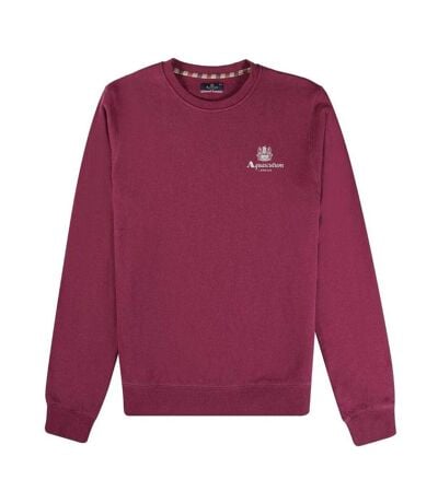Sweat Sport Motif Logo Adulte Bordeaux Aquascutum
