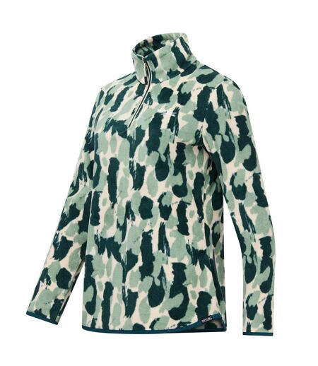 Haut Polaire Motif/style Coup De Brosse Margot Femme Vert Forêt Regatta