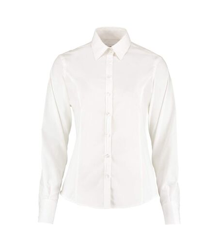 Chemisier Manches Longues Commerce Femme Blanc Kustom Kit