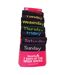 7 Pack Ladies Days Of The Week Socks | Black Novelty Dress Socks-2