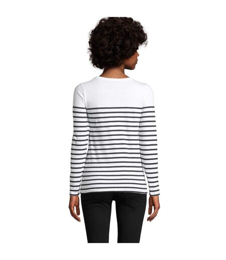 T-shirt Matelot Femme Blanc SOLS