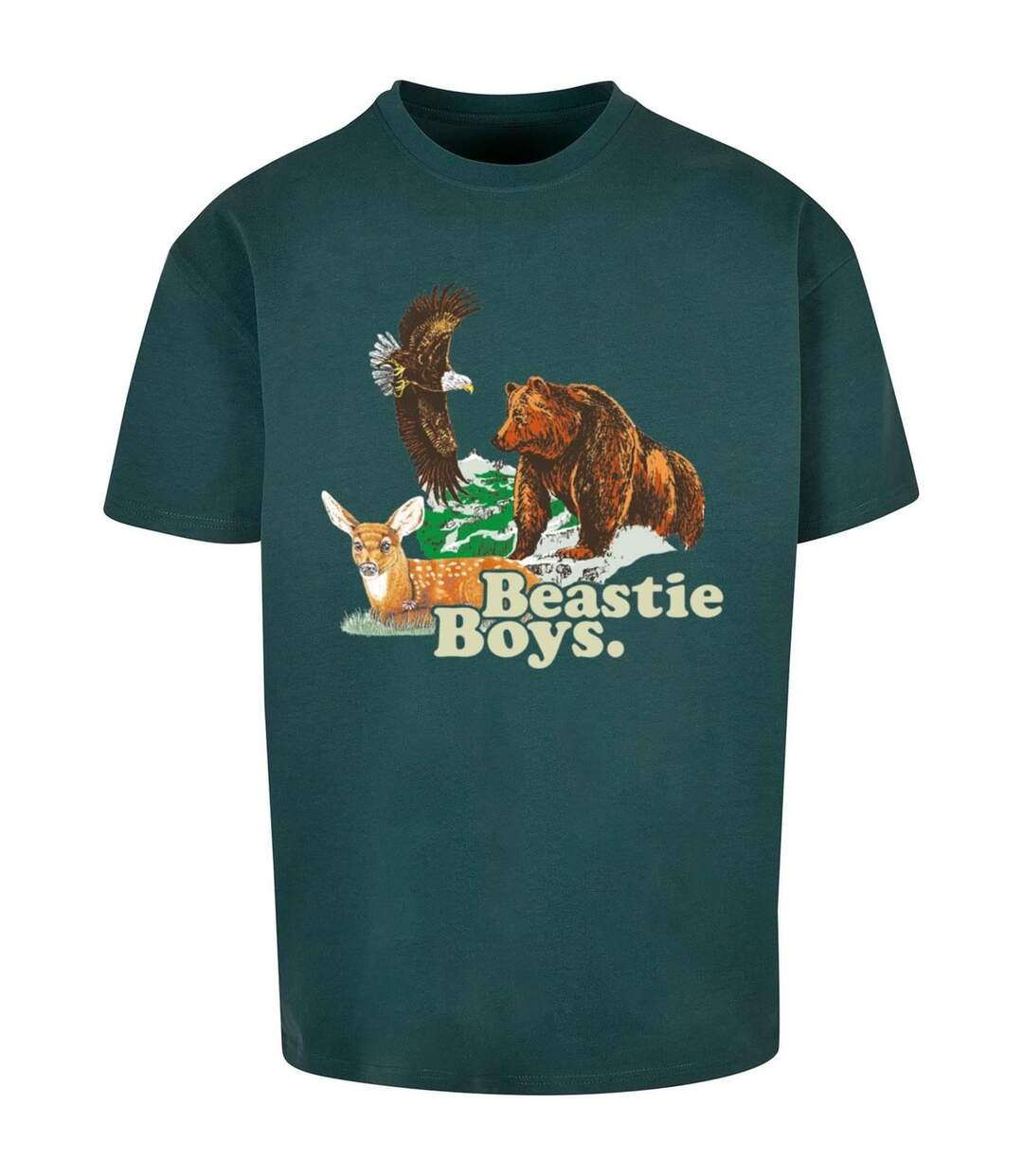 Mens Animal Beastie Boys T-shirt Bottle Green Mister Tee-2