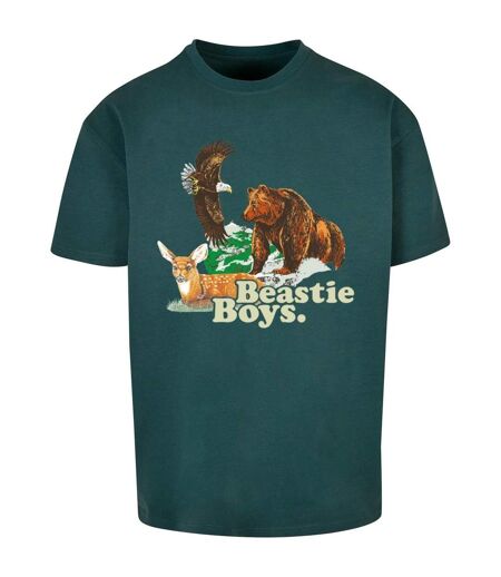 Mens Animal Beastie Boys T-shirt Bottle Green Mister Tee