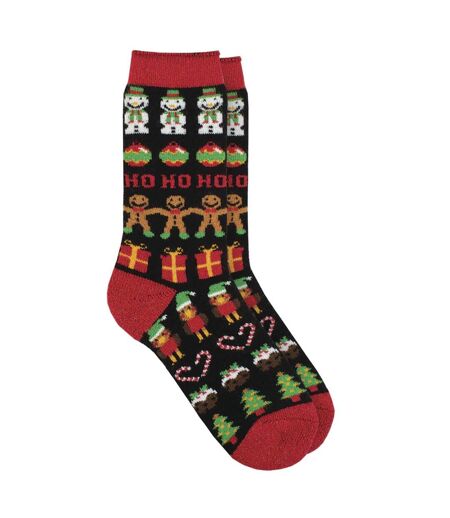 Womens Fluffy Christmas Socks by Heat Holders Lite