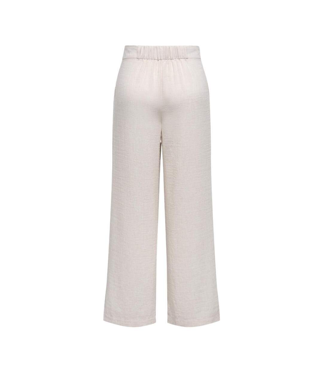 Pantalon beige fluide femme jdy bruce-2