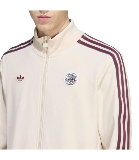 Haut De Survêtement Motif/style Ajax Amsterdam Terrace Icons Homme Blanc Adidas