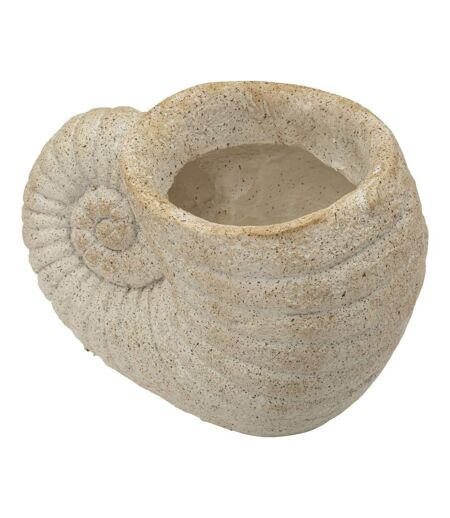 Vase Design Effet Sable Shell 33cm Beige