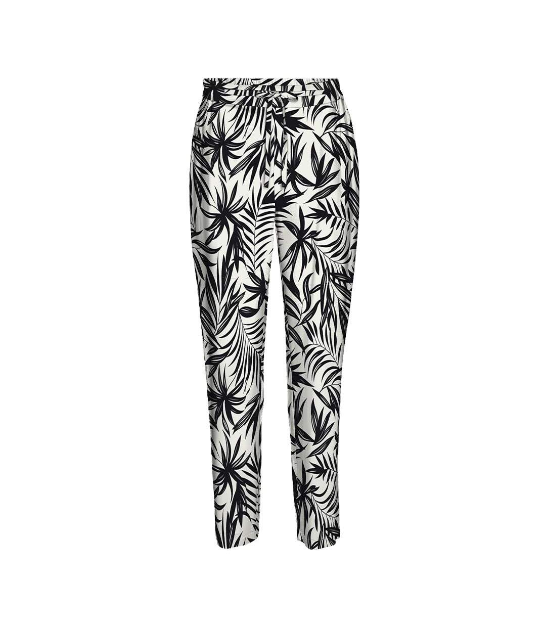 Pantalon fluide noir/blanc femme vero moda easy joy - l-1