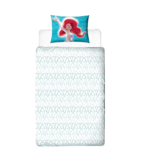Reversible Duvet Set Blue White Little Mermaid