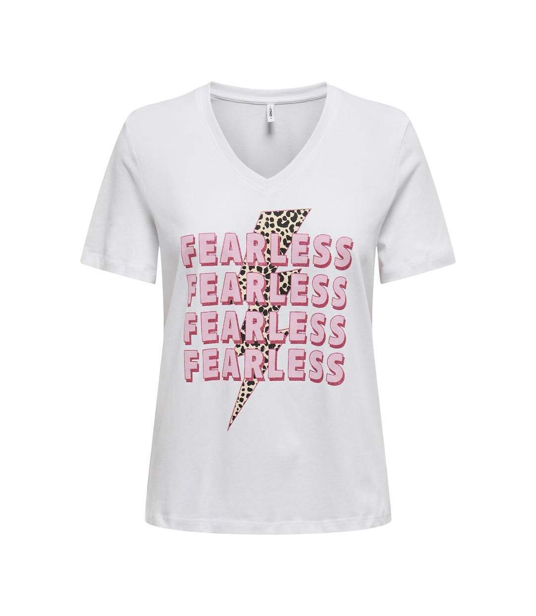 T-Shirt blanc femme only henny life-1