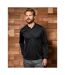 Premier Mens Long Sleeve Coolchecker Pique Polo Shirt (Black) - UTRW4934