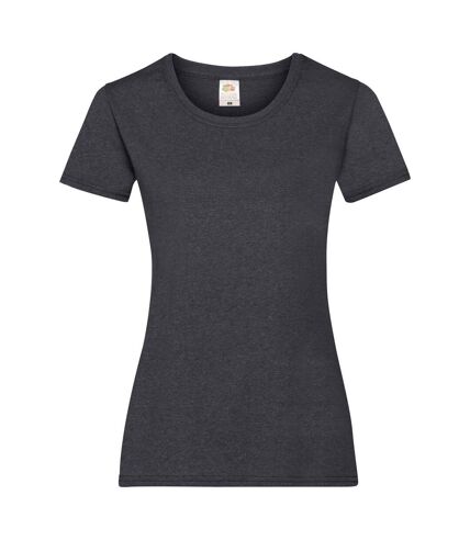 Fruit Of The Loom Ladies/Womens Lady-Fit Valueweight Short Sleeve T-Shirt (Dark Heather) - UTBC1354