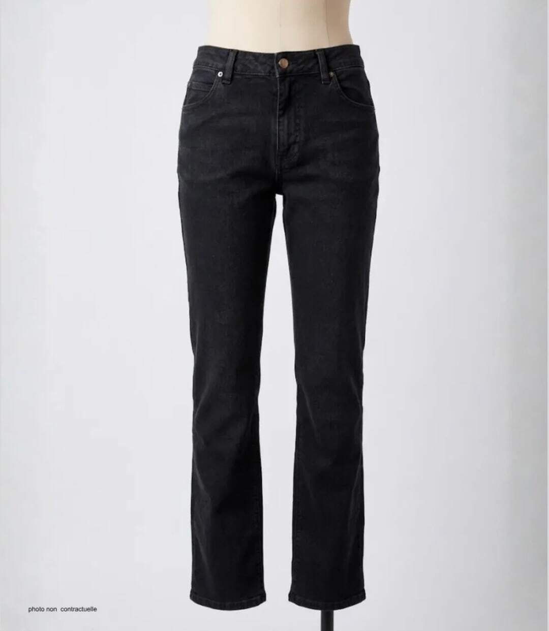MAYFLOWER OUDA - Jean en tissu extensible pour femme : le confort absolu d'un denim stretch noir galbant-3