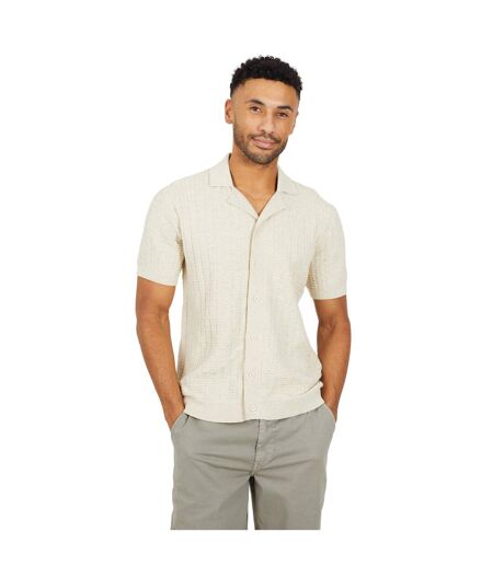 Chemise Motif/style Boutonné Homme Écru Chiné Brave Soul