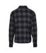 Chemise À Carreaux Pour Hommes Noir Gris Build Your Brand-2