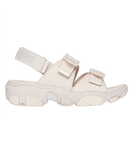 Womens/ladies Flat Heel Sandals Natural Skechers