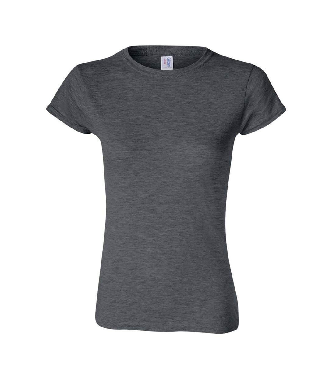 T-shirt Softstyle Femme Gris Foncé Chiné Gildan-1