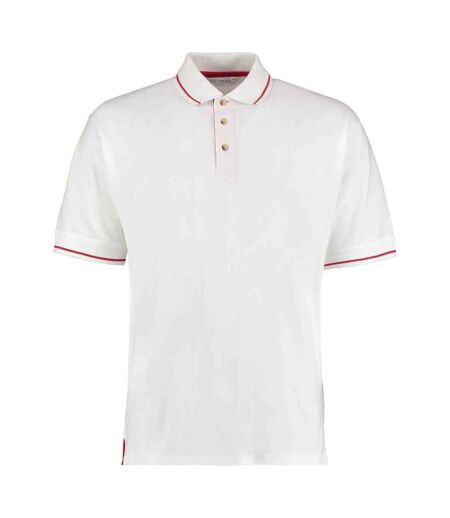 Polo homme blanc / rouge Kustom Kit