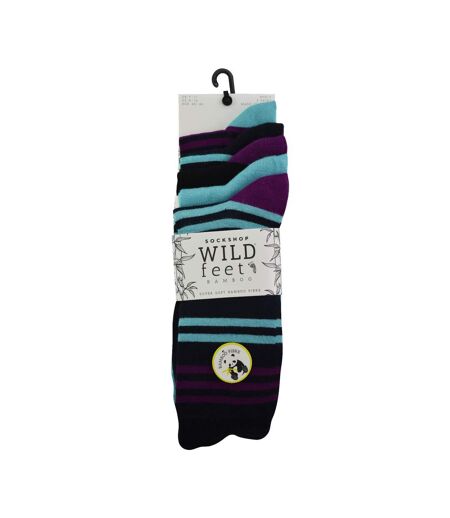 5 Pack Mens Colourful Striped Patterned Bamboo Dress Socks