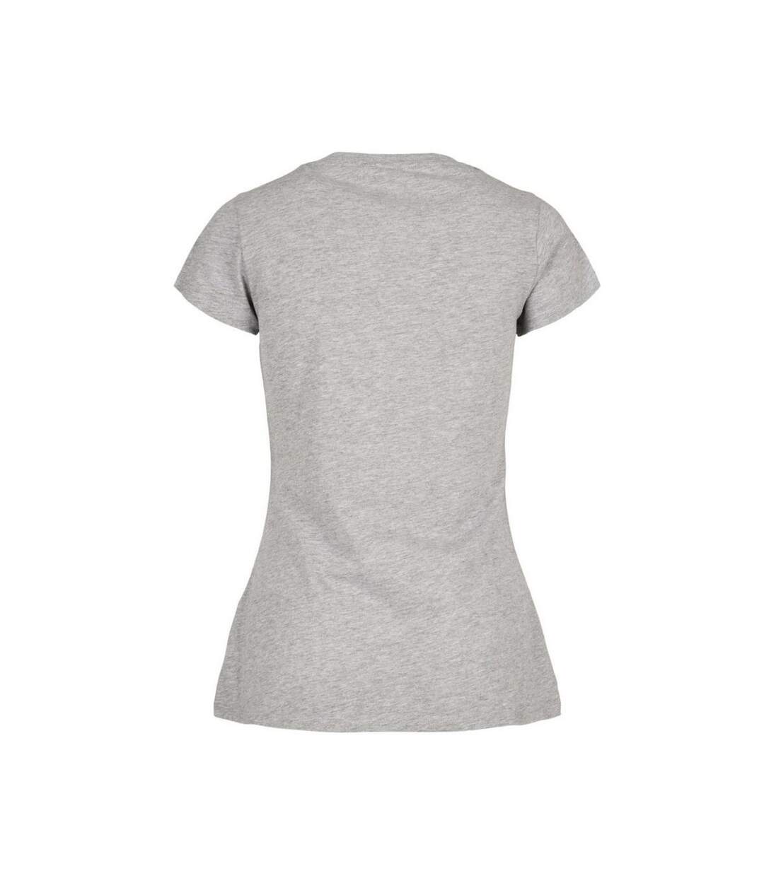 T-shirt Basic Femme Gris Chiné Build Your Brand-2