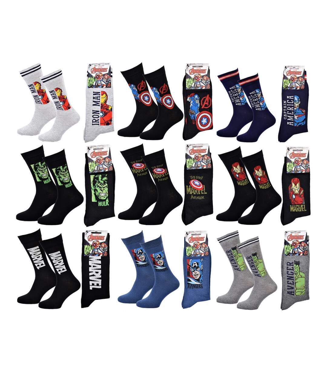 Chaussettes Pack Cadeaux Homme SUPERHEROS - Pack de 9-3