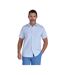 Chemise Manches Courtes Motif/style À Rayures Bournemouth Homme Bleu Ciel Raging Bull-2