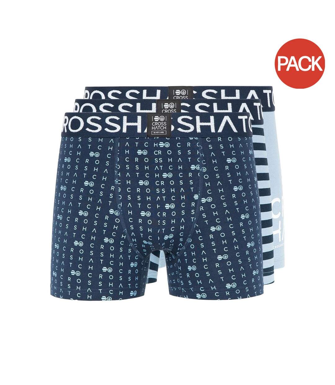 Boxers gridline homme bleu denim Crosshatch