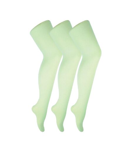Ladies 3 Pair 40 Denier Comfortable Soft Bright Pastel Coloured Tights