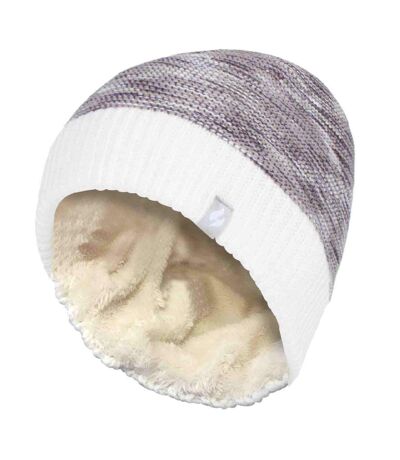 Bonnet Femme Thermiques Tricot avec Doublé Polaire