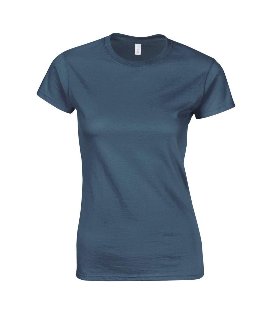T-shirt À Manches Courtes Femme Bleu Indigo Gildan-1
