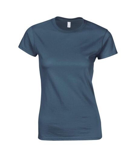 T-shirt À Manches Courtes Femme Bleu Indigo Gildan