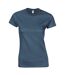 T-shirt À Manches Courtes Femme Bleu Indigo Gildan-1