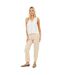 Womens/ladies Cotton Raw Hem Mom Jeans Sand Brave Soul-1