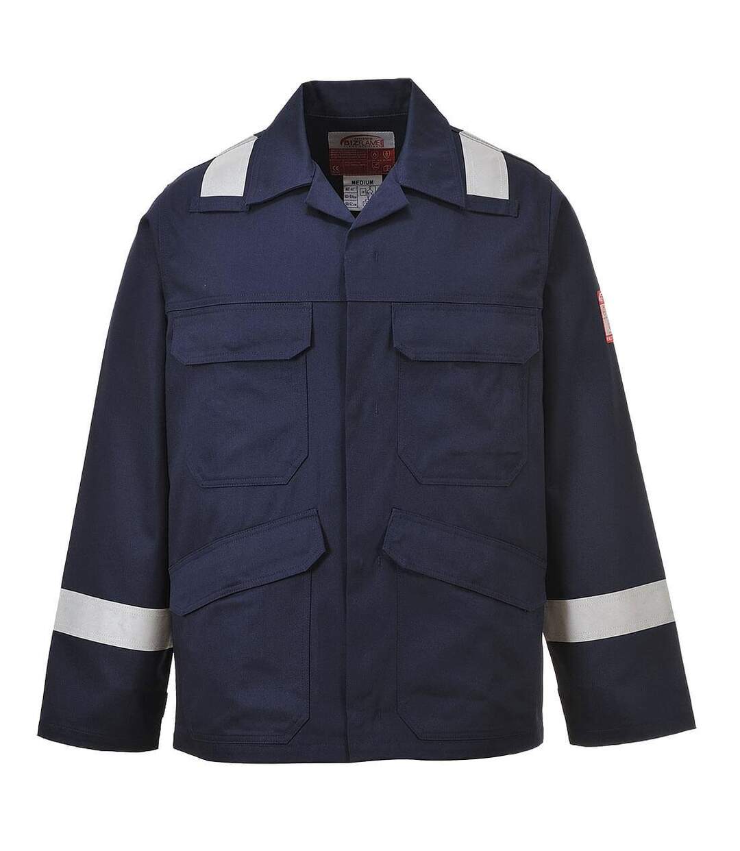 Mens fr25 bizflame plus jacket navy Portwest