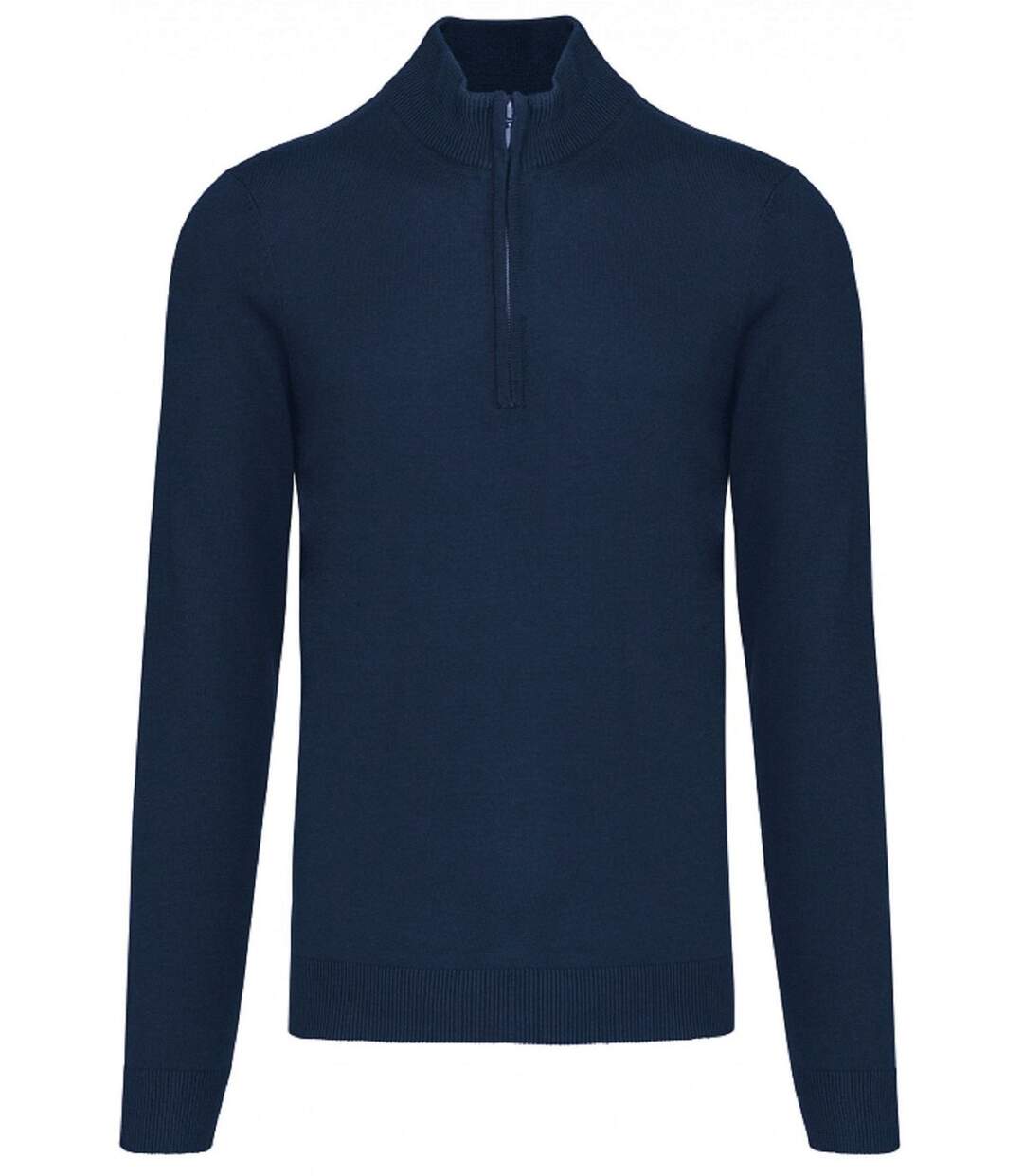 Pull col zippé pour homme - K970 - bleu marine