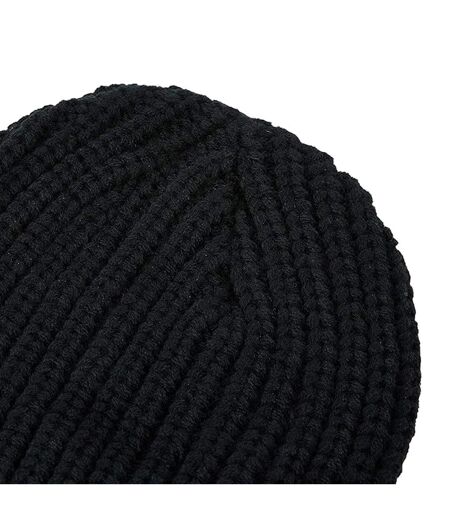 Chunky knit beanie black Lee Cooper