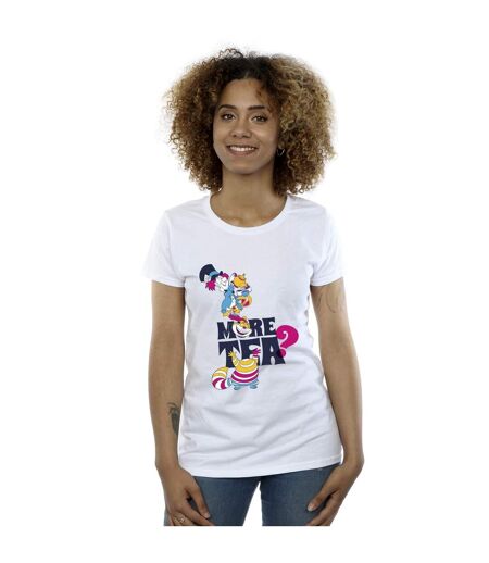 Disney Femme/Ladies Alice In Wonderland More Tea - T-shirt en coton (Blanc) - UTBI7047