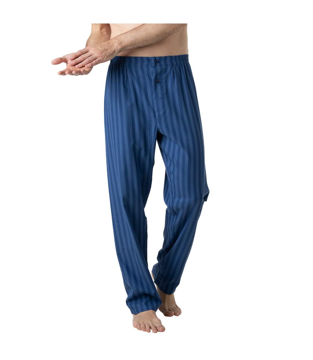 Pyjama long ouvert homme Popeline Eminence-2