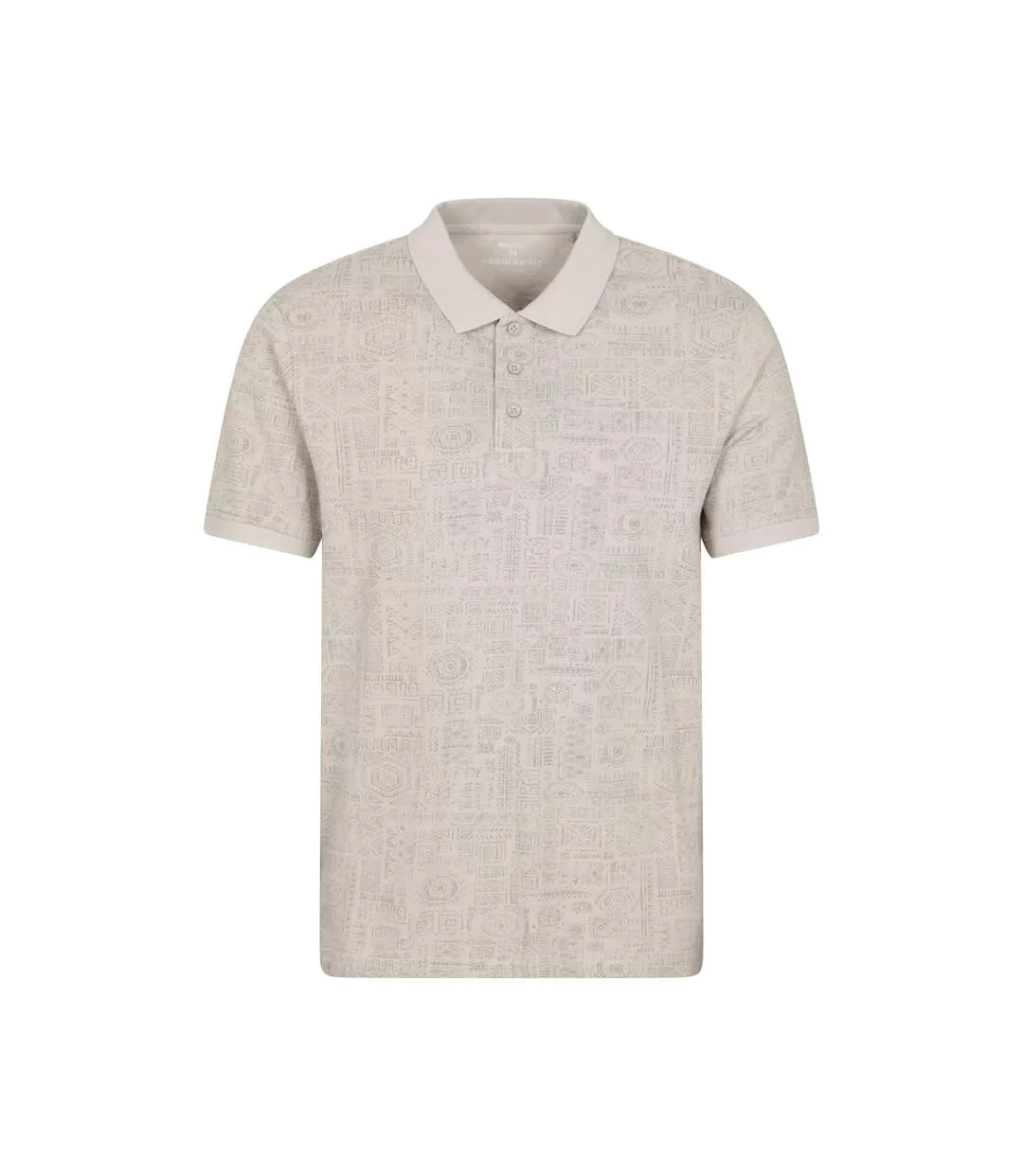 Mens Dawnay Textured Pique Polo Shirt Off White Mountain Warehouse-1