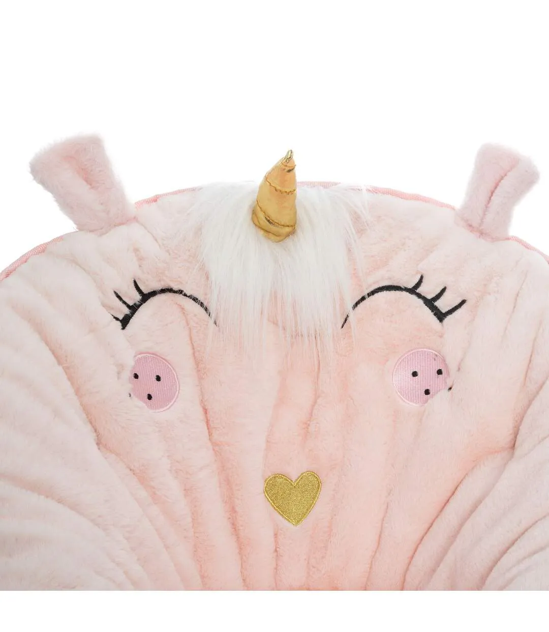 Fauteuil loveuse enfant pliante Licorne - L. 50 x H. 50 cm - Rose-3
