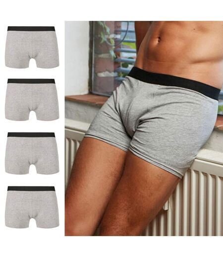 Lot de 4 boxers - Homme - BY132 - gris chiné