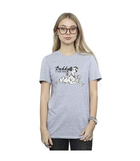 Disney Femme/Les femmes 101 Dalmatians Top Dog Coton Boyfriend T-Shirt (Gris sportif) - UTBI26084